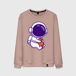 Свитшот хлопковый мужской Space football, цвет: пыльно-розовый