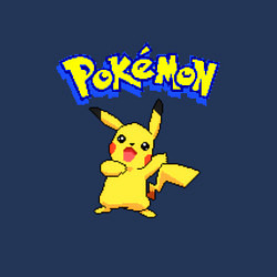 Свитшот хлопковый мужской Pikachu 8-bit pixels, цвет: тёмно-синий — фото 2