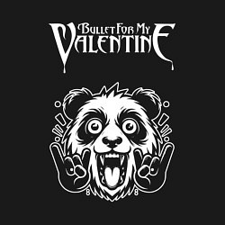 Свитшот хлопковый мужской Bullet For My Valentine rock panda, цвет: черный — фото 2