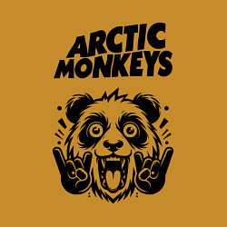 Свитшот хлопковый мужской Arctic Monkeys - rock panda, цвет: горчичный — фото 2