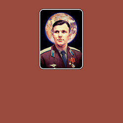 Свитшот хлопковый мужской Гагарин и планета Земля, цвет: кирпичный — фото 2