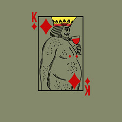 Свитшот хлопковый мужской Король - скуф, цвет: авокадо — фото 2