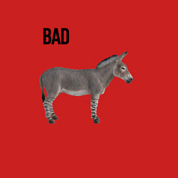 Свитшот хлопковый мужской Bad ass плохой дикий осел, цвет: красный — фото 2