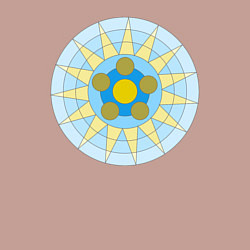 Свитшот хлопковый мужской Окружности со звездой, цвет: пыльно-розовый — фото 2