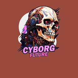 Свитшот хлопковый мужской Cyborg future, цвет: кирпичный — фото 2