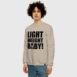 Свитшот хлопковый мужской Light weight baby, цвет: миндальный — фото 2