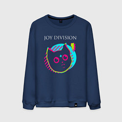 Мужской свитшот Joy Division rock star cat