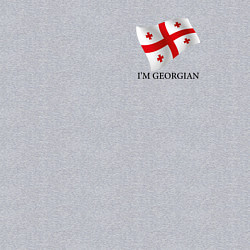Свитшот хлопковый мужской Im Georgian - motto, цвет: меланж — фото 2