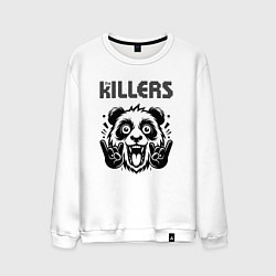 Свитшот хлопковый мужской The Killers - rock panda, цвет: белый