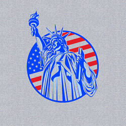 Свитшот хлопковый мужской USA statue of liberty, цвет: меланж — фото 2