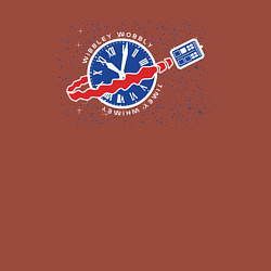 Свитшот хлопковый мужской Тардис и космос, цвет: кирпичный — фото 2