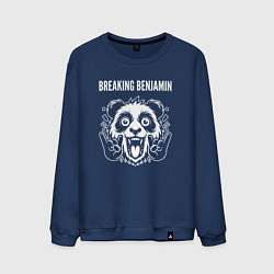 Мужской свитшот Breaking Benjamin rock panda