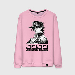 Свитшот хлопковый мужской Jotaro Kujo - jojo ai art, цвет: светло-розовый