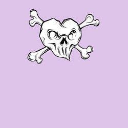 Свитшот хлопковый мужской Heart skull, цвет: лаванда — фото 2