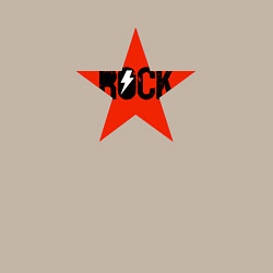 Свитшот хлопковый мужской Rock star red white, цвет: миндальный — фото 2