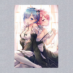 Свитшот хлопковый мужской ReZero Рем - Жизнь с нуля в альтернативном мире, цвет: меланж — фото 2