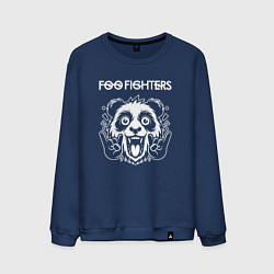 Свитшот хлопковый мужской Foo Fighters rock panda, цвет: тёмно-синий