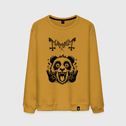 Свитшот хлопковый мужской Mayhem - rock panda, цвет: горчичный