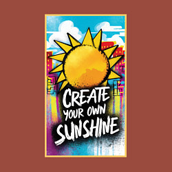 Свитшот хлопковый мужской Create your own sunshine, цвет: кирпичный — фото 2