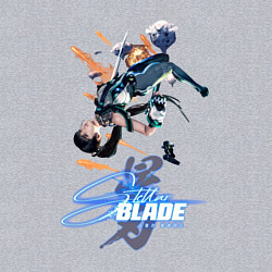 Свитшот хлопковый мужской Ева из stellar blade, цвет: меланж — фото 2