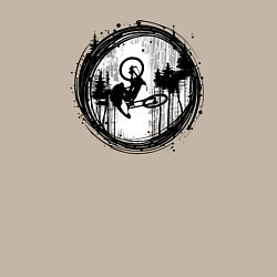 Свитшот хлопковый мужской Листья на ветру, цвет: миндальный — фото 2