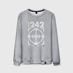 Свитшот хлопковый мужской Front 242 - Tyrany for you, цвет: меланж