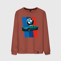 Свитшот хлопковый мужской Родстер BMW Z4, цвет: кирпичный