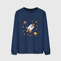 Мужской свитшот Ракета to the moon