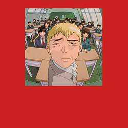 Свитшот хлопковый мужской Эйкити Онидзука преподаватель, цвет: красный — фото 2