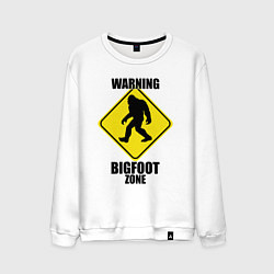 Мужской свитшот Предупреждающий знак Bigfoot zone
