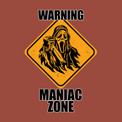 Свитшот хлопковый мужской Предупреждающий знак Maniac zone, цвет: кирпичный — фото 2