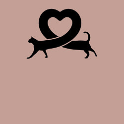 Свитшот хлопковый мужской Love cat, цвет: пыльно-розовый — фото 2