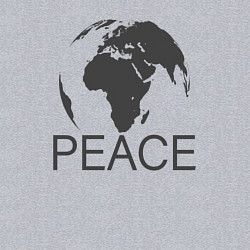 Свитшот хлопковый мужской Peace the world, цвет: меланж — фото 2