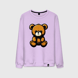 Свитшот хлопковый мужской Тедди медведь, цвет: лаванда