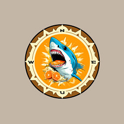 Свитшот хлопковый мужской Апельсиновый сюрприз от голубой акулы, цвет: миндальный — фото 2