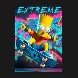 Свитшот хлопковый мужской Барт Симпсон крутой скейтбордист, цвет: черный — фото 2