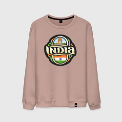 Свитшот хлопковый мужской India, цвет: пыльно-розовый
