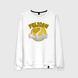 Свитшот хлопковый мужской Pelican, цвет: белый