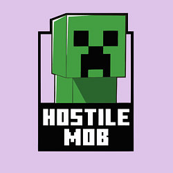 Свитшот хлопковый мужской Minecraft hostile mob, цвет: лаванда — фото 2