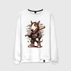 Мужской свитшот Bully with a baseball bat - ai art fantasy