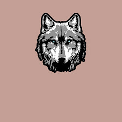 Свитшот хлопковый мужской Абстрактный волк, цвет: пыльно-розовый — фото 2