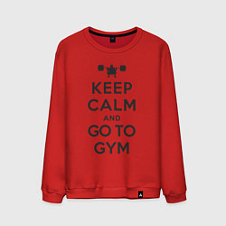 Свитшот хлопковый мужской Go to gym, цвет: красный
