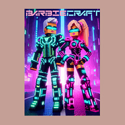 Свитшот хлопковый мужской Barbie and Minecraft - collaboration, цвет: пыльно-розовый — фото 2