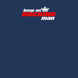 Свитшот хлопковый мужской Keep on rocking man, цвет: тёмно-синий — фото 2