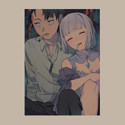 Свитшот хлопковый мужской Re:Zero Субару Нацуки Эмилия, цвет: миндальный — фото 2