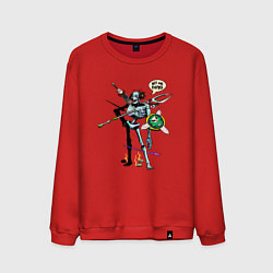 Мужской свитшот Hit me boyo Hades skeleton