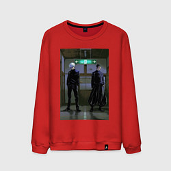 Свитшот хлопковый мужской Магическая битва Сатору Годзё Сугуру Гэто Маг особ, цвет: красный