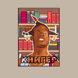 Свитшот хлопковый мужской Книгер мем, цвет: миндальный — фото 2