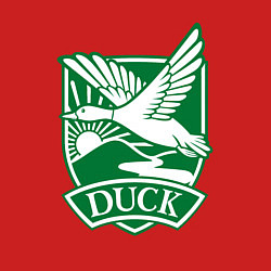 Свитшот хлопковый мужской Летящая утка, цвет: красный — фото 2