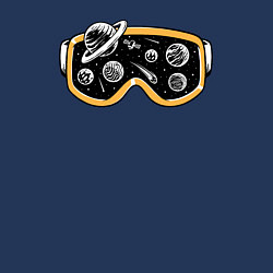 Свитшот хлопковый мужской Космическая маска, цвет: тёмно-синий — фото 2